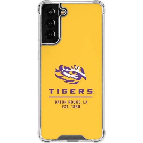 Louisiana State University - LSU Tigers Baton Rouge Yellow Galaxy S21 FE Clear Case
